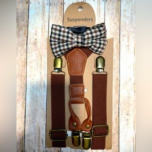 brown suspenders for child, boy suspenders, toddler suspenders